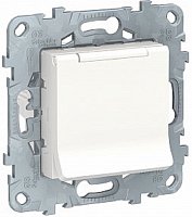 Розетка с заземлением без рамки Schneider Electric Unica New 1-м. крышка шторки IP40 белый